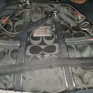 Coach Black Poppy Tote